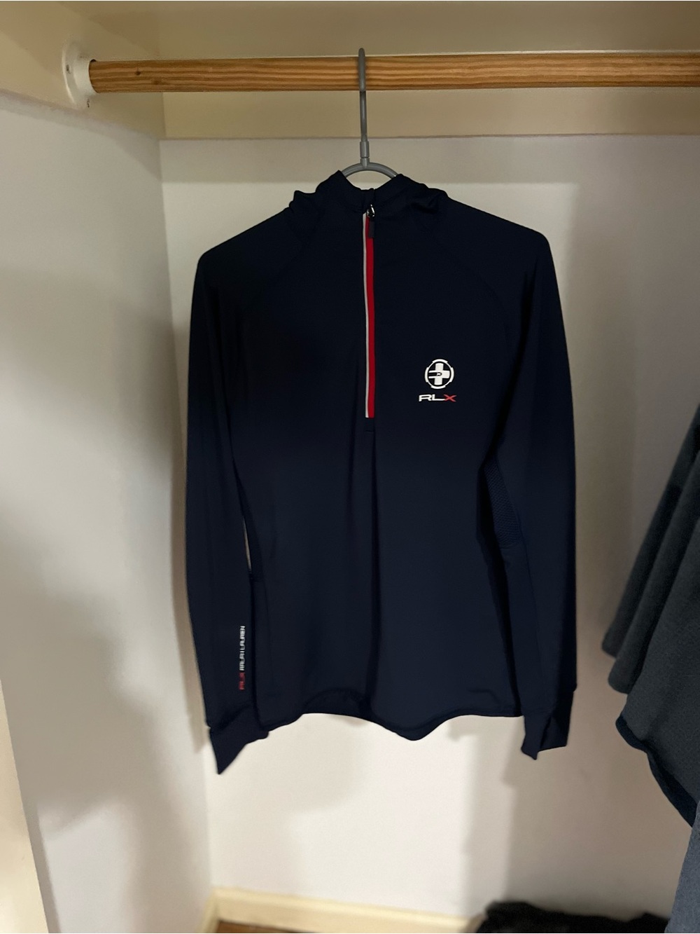 RLX Navy Quarter-Zip Performance hoodie size medium mens